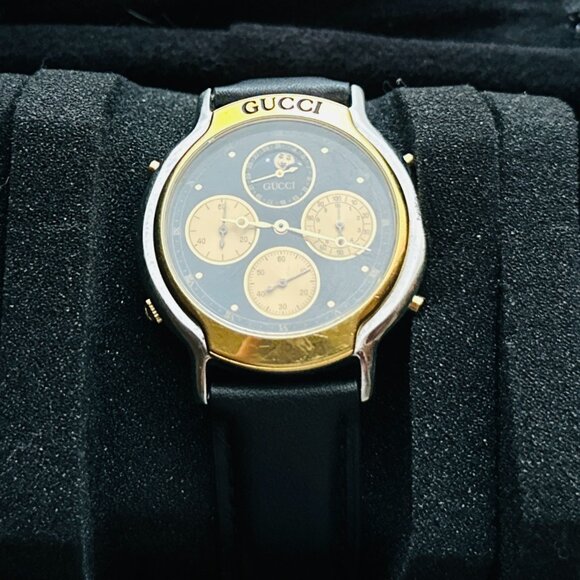 Gucci Chronograph Watch - Black Moon Phase - Picture 1 of 6